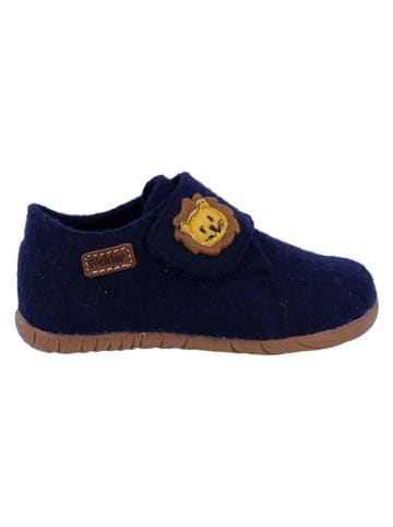 Richter Shoes Hausschuhe "Filzi" in Dunkelblau