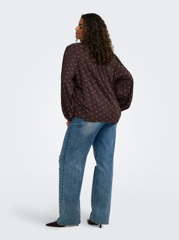 ONLY Carmakoma Bluse in Braun