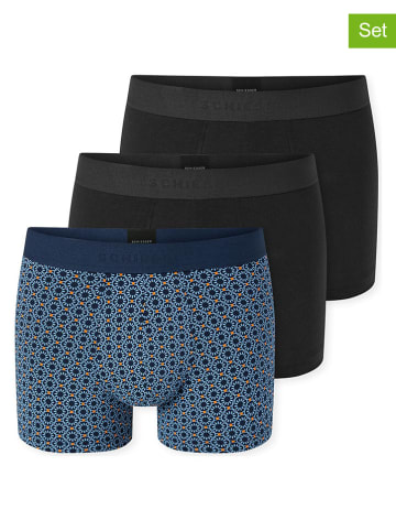 Schiesser 3-delige set: boxershorts donkerblauw/zwart