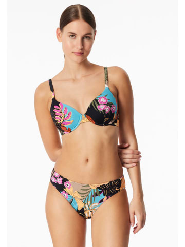 Schiesser Bikini-Hose in Schwarz/ Bunt