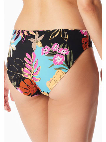 Schiesser Bikini-Hose in Schwarz/ Bunt