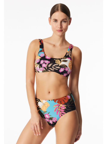 Schiesser Figi bikini w kolorze turkusowo-czarnym ze wzorem
