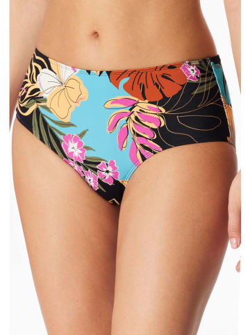 Schiesser Figi bikini w kolorze turkusowo-czarnym ze wzorem