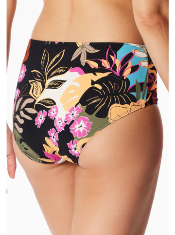 Schiesser Figi bikini w kolorze turkusowo-czarnym ze wzorem