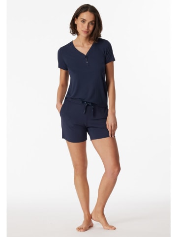 Pyjama-Shorts in Dunkelblau