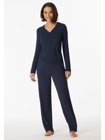 Schiesser Pyjamatop donkerblauw