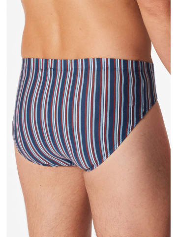 Schiesser Slip in Dunkelblau/ Rot