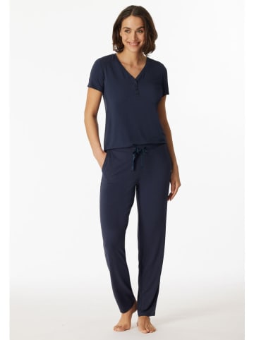 Schiesser Pyjamatop donkerblauw