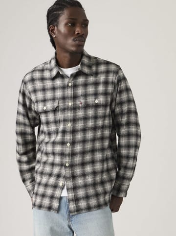 Levi's Flanellen blouse - regular fit - zwart/wit
