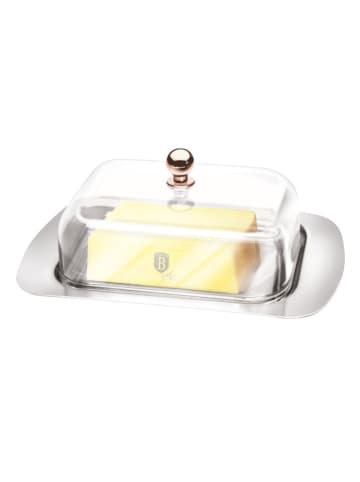 Berlinger Haus Butterdose in Transparent/ Roségold - (L)18,7 x (B)12,3 cm