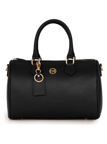 Mia Tomazzi Leren handtas "Maggianico" zwart - (B)33 x (H)21 x (D)18 cm