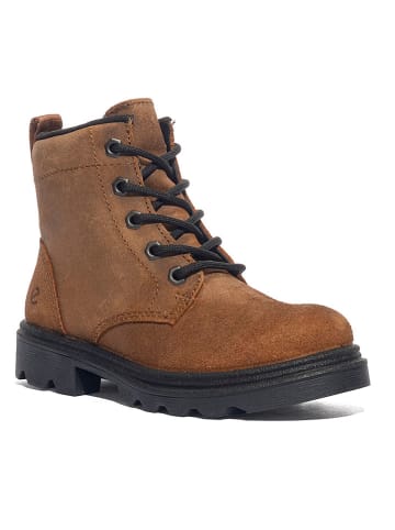 Ecco Leder-Boots in Hellbraun