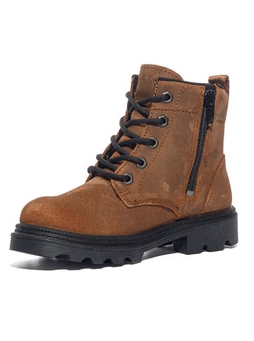 Ecco Leder-Boots in Hellbraun
