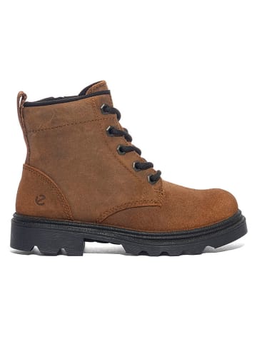 Ecco Leder-Boots in Hellbraun