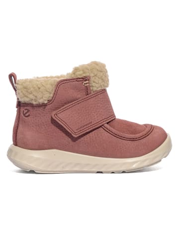 Ecco Leder-Boots in Rosa