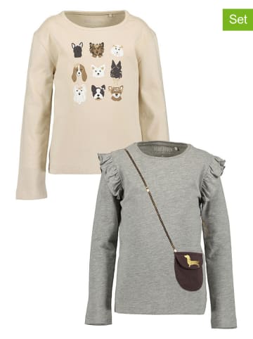 Blue Seven 2er-Set: Longsleeves in Sand/ Grau