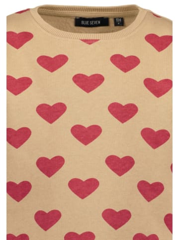 Blue Seven Sweatkleid in Beige/ Pink