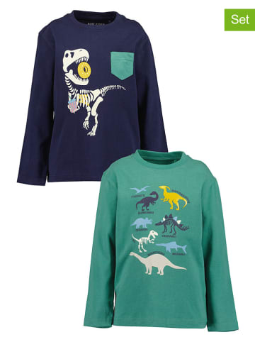 Blue Seven 2er-Set: Longsleeves in Türkis/ Dunkelblau