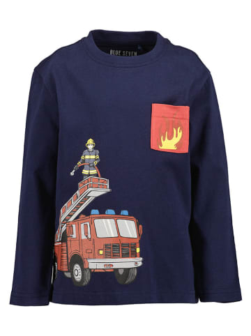 Blue Seven 2er-Set: Longsleeves in Grün/ Dunkelblau