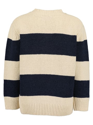 Blue Seven Sweter w kolorze beżowo-granatowym