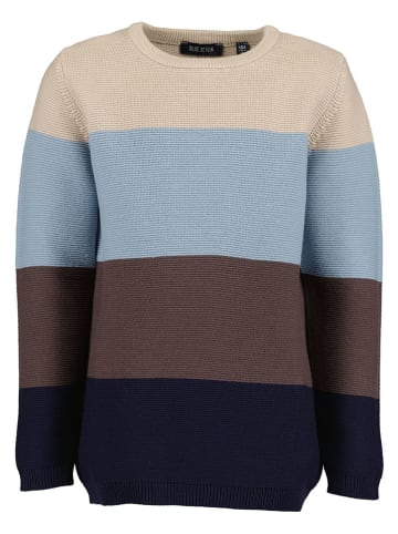 Blue Seven Trui bruin/lichtblauw/donkerblauw