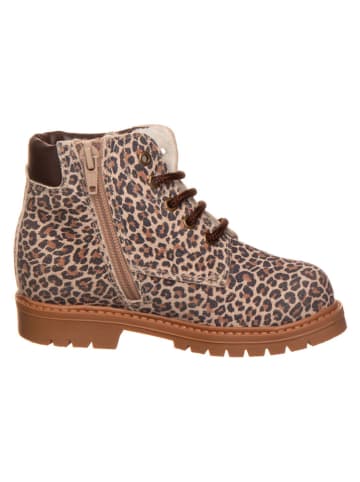 kmins Leder-Boots in Rosa/ Braun