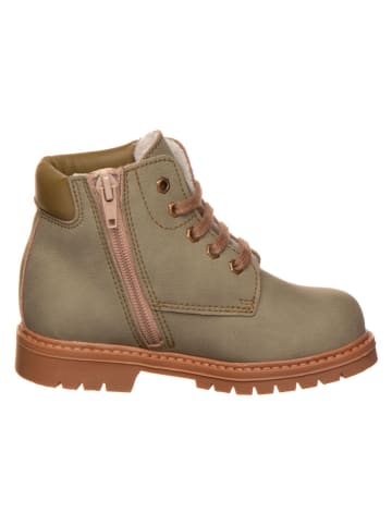 kmins Leder-Boots in Oliv