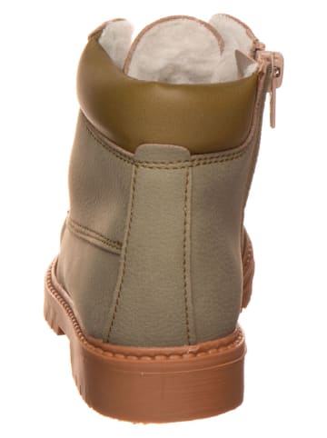 kmins Leder-Boots in Oliv