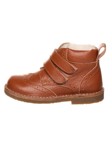 kmins Leder-Winterboots in Cognac