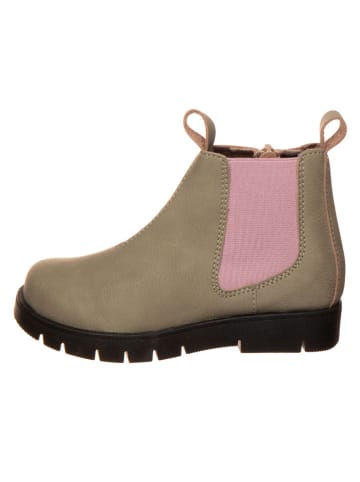 kmins Skórzane botki w kolorze khaki