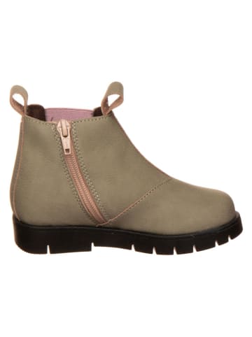 kmins Leder-Boots in Khaki