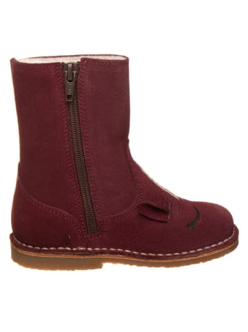 kmins Leder-Winterboots in Bordeaux