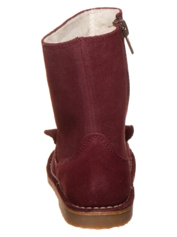 kmins Leder-Winterboots in Bordeaux