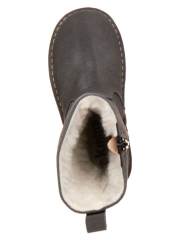 kmins Leder-Winterstiefel in Anthrazit