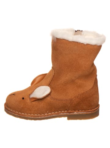 kmins Leder-Winterstiefel in Camel