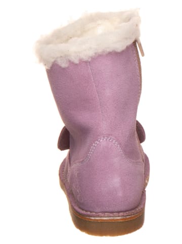 kmins Leder-Winterstiefel in Lila