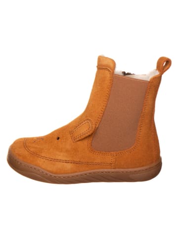 kmins Skórzane botki barefoot w kolorze jasnobrązowym
