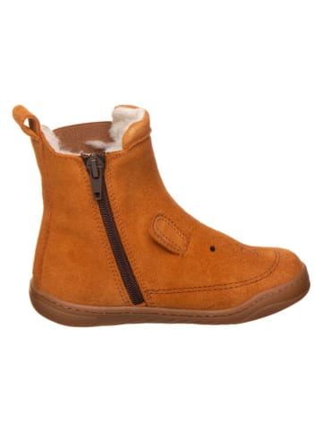 kmins Leder-Barfuß-Boots in Cognac