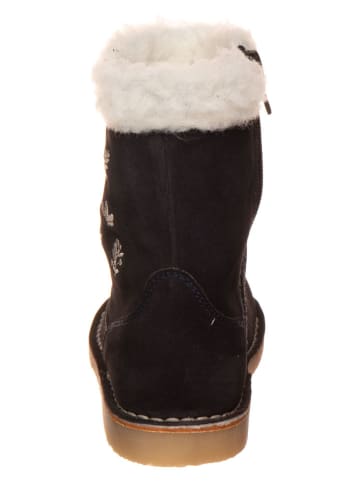 kmins Leder-Winterstiefel in Schwarz
