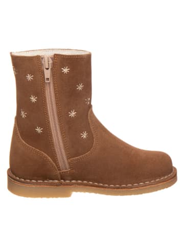 kmins Leder-Winterstiefel in Camel