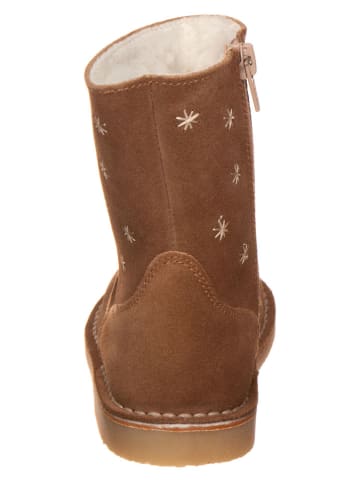 kmins Leder-Winterstiefel in Camel