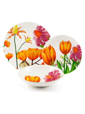 Trendy Kitchen by EXCÉLSA 18-delige serviesset "Blooming" meerkleurig