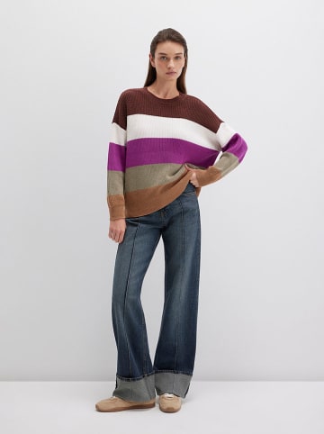 MAVI Pullover in Braun/ Lila/ Oliv