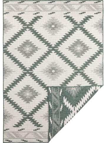 NORTHRUGS Indoor-/ Outdoor-Teppich "Malibu" in Grün/ Creme