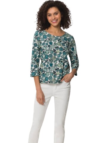 Heine Longsleeve wit/turquoise
