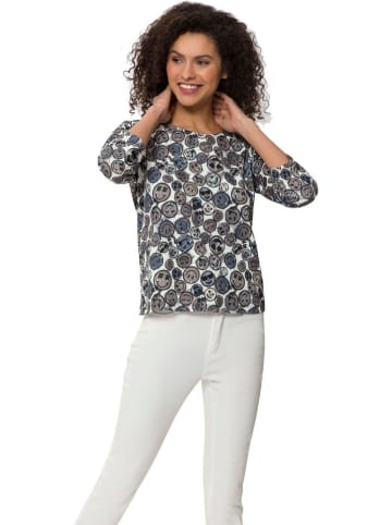 Heine Longsleeve in Weiß/ Anthrazit