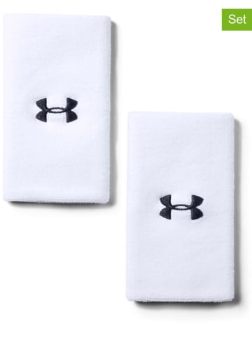 Under Armour Opaski sportowe (2 szt.) w kolorze białym na nadgarstek - dł. 15,2 cm