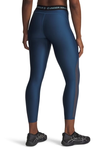 Under Armour Legginsy sportowe "HeatGear Mesh" w kolorze granatowym