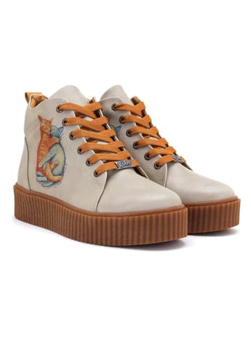 Goby Sneakersy w kolorze kremowym