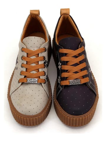 Goby Sneakersy w kolorze czarno-kremowym